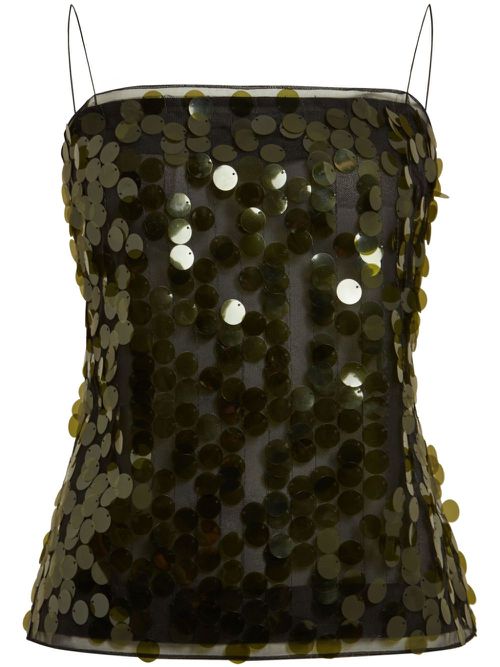 Suero sequin-embellished top - Green