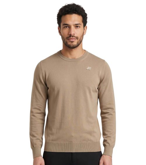 Beige Crew Neck Sweater