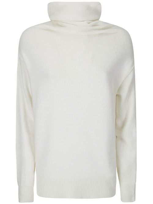 High neck sweater - White
