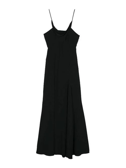 Kapri Cowl-Neck Crepe Maxi Dress