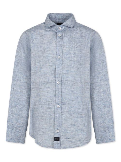 Long-sleeve linen shirt - Blue