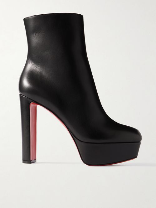Movida 130 Leather Platform Ankle Boots - Black