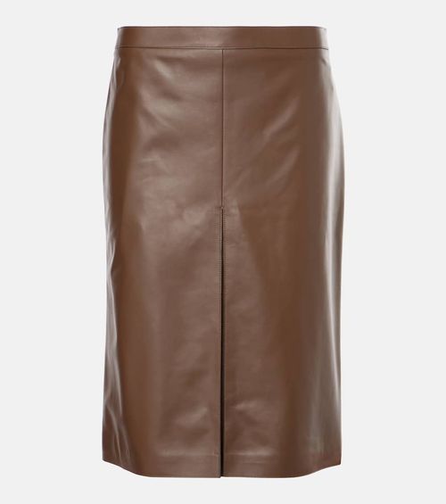 Leather pencil skirt