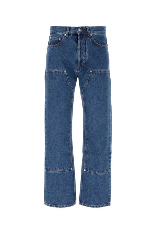 Cargo-Pocket Denim Jeans — Blue