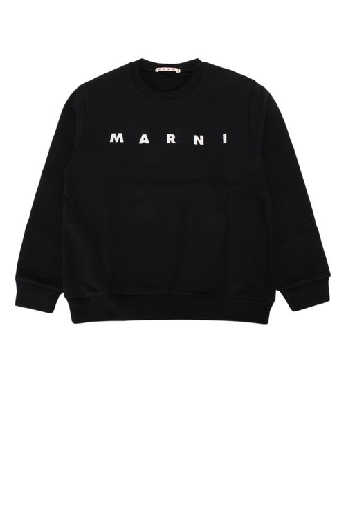 Logo-Embroidered Cotton Sweatshirt — Black