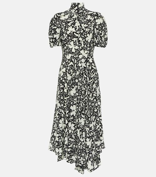 Floral silk maxi dress