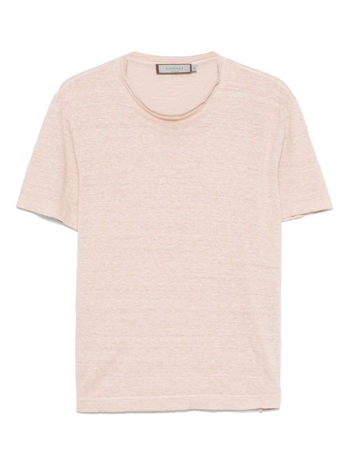 Canali linen T-shirt - Neutrals