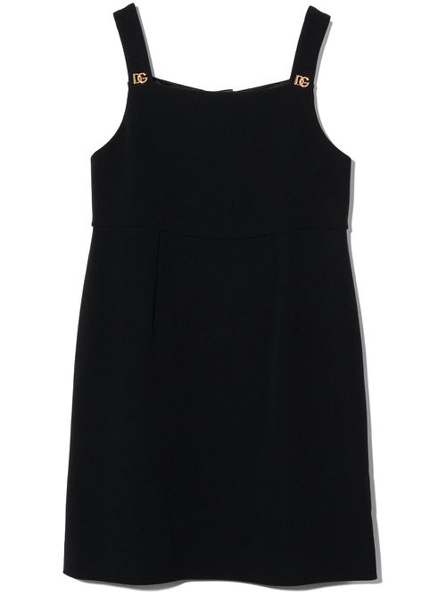 DG plaque pinafore dress - Black