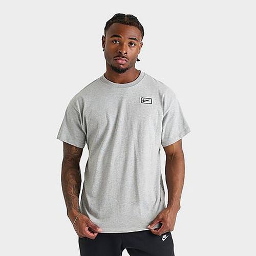 Men's Sportswear Swoosh Box T-Shirt in Dark Grey Heather