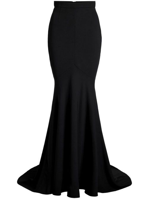 Crepe maxi mermaid skirt - Black