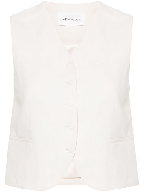 Chelsea V-neck vest - Neutrals