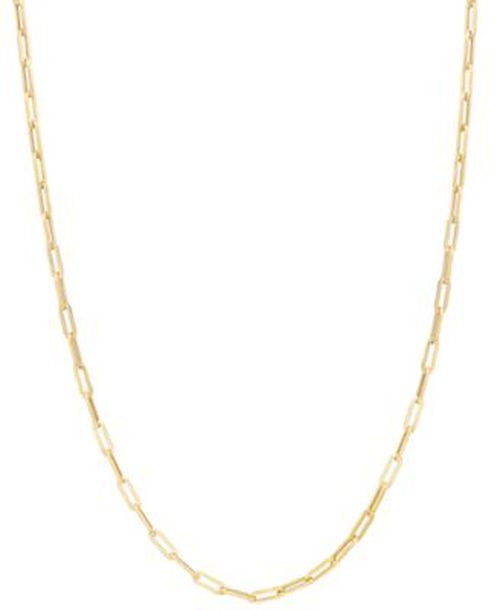 Paperclip Link Chain Necklace Collection 16 20 In 14k Gold