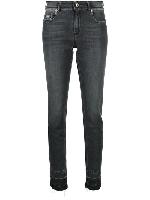 Logo-patch skinny jeans - Grey