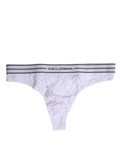 White Nylon Floral Lace Bottom Panty Underwear Clothing