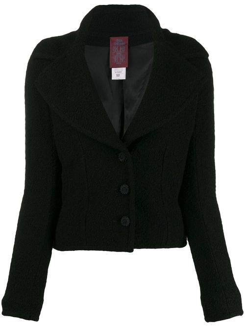 1990s bouclé yarn jacket - Black