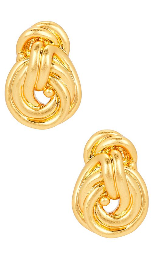 Julietta Knot Earrings in Metallic Gold