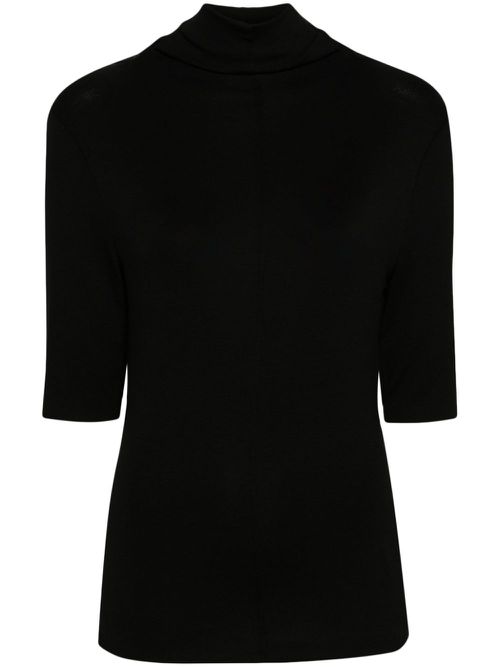 Stretch-jersey top - Black