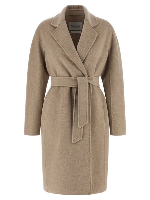 Hand-Stitched Cashmere Coat — Beige