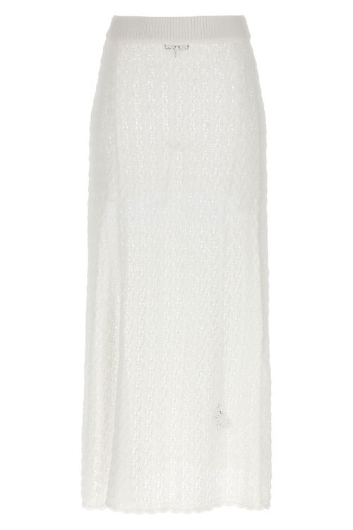 'Shiny Pointelle Knit' Skirt