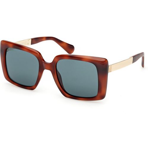 MAX&Co Donna MAX&Co MO0134 53N Occhiali da sole Iniettato Havana Verde Squadrata Normale