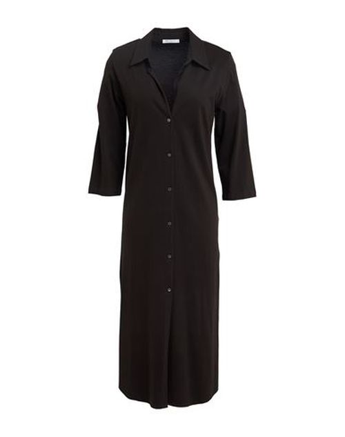 Woman Midi dress Dark brown Size XL Cotton