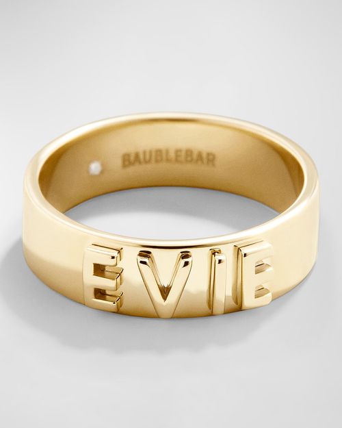 18K Gold-Plated Custom Block Ring