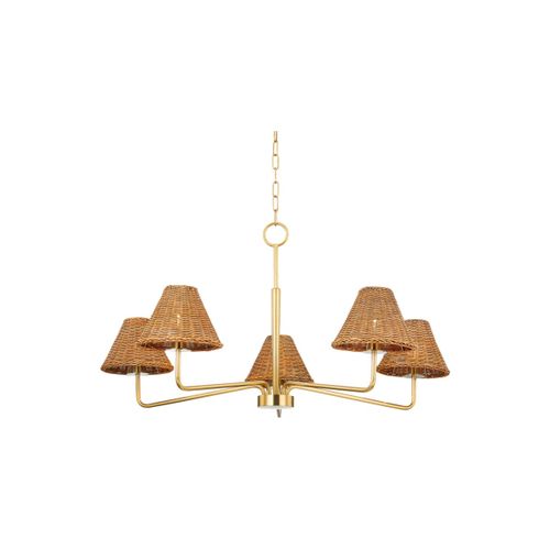 Mitzi Issa 5-Light Chandelier in Aged Bra