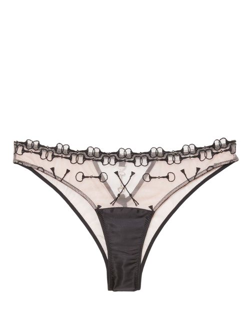 Embroidered briefs - Black