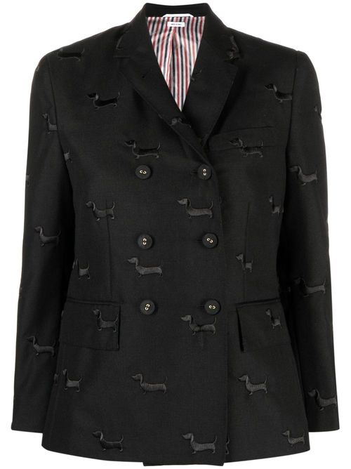 Single-breasted tailored blazer - Black