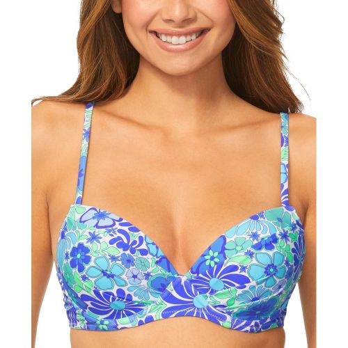 Blue Junior's Moonshadow Printed Underwire Bikini Top