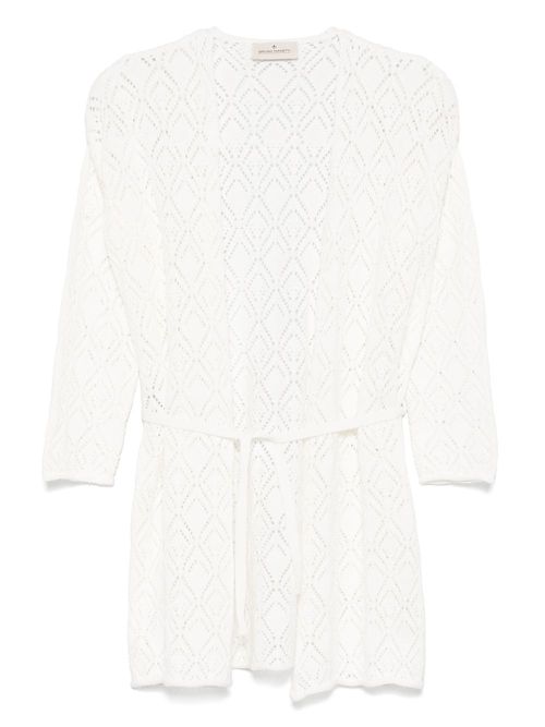 Bruno Manetti pointelle cardigan - White