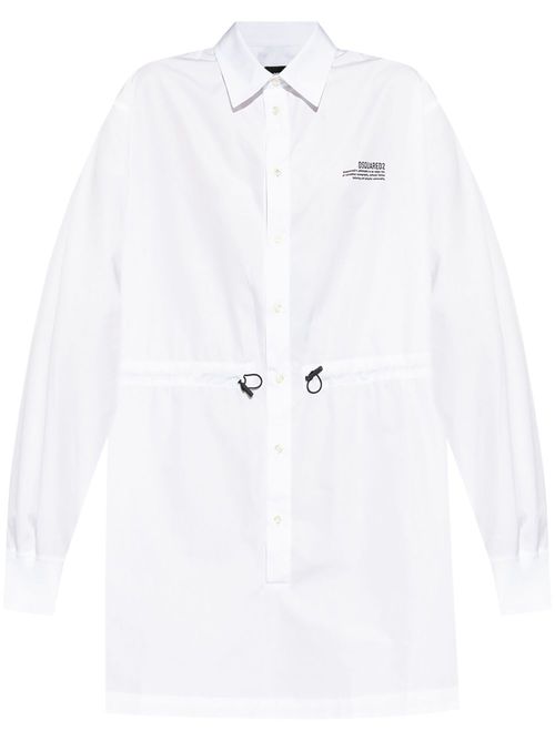 Cotton mini dress - White