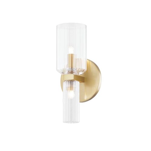 Mitzi Tabitha Bathroom Vanity Light in Aged Brass - H384301-AGB