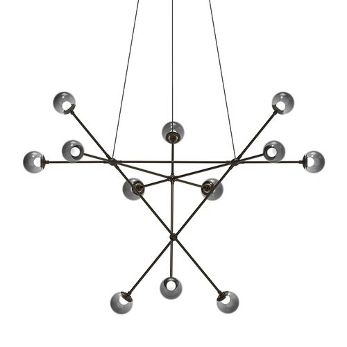 Polished Black Nickel LED Pendant from the Proton Collection