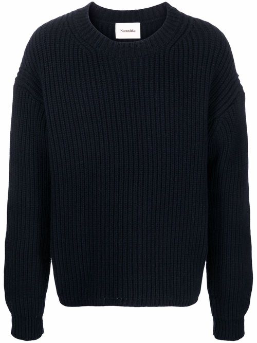 Crew-neck cashmere jumper - Blue