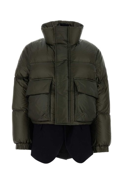 Melton Down Jacket — Olive
