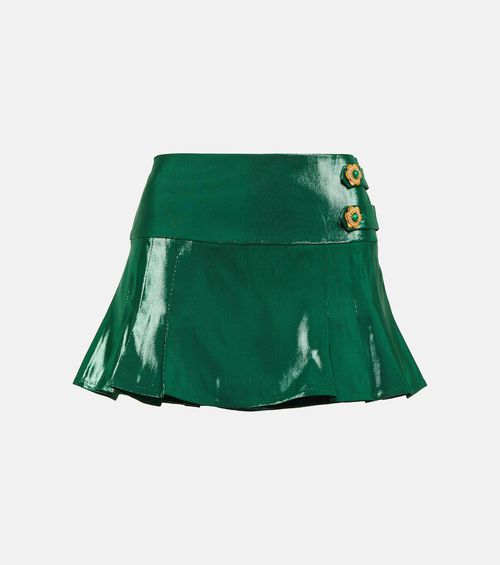 Silk lamé miniskirt