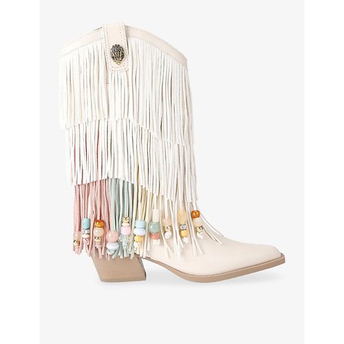 Womens Fringe Leather Cowboy Boots