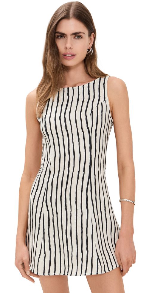 Chloe Linen Mini Dress Stripe