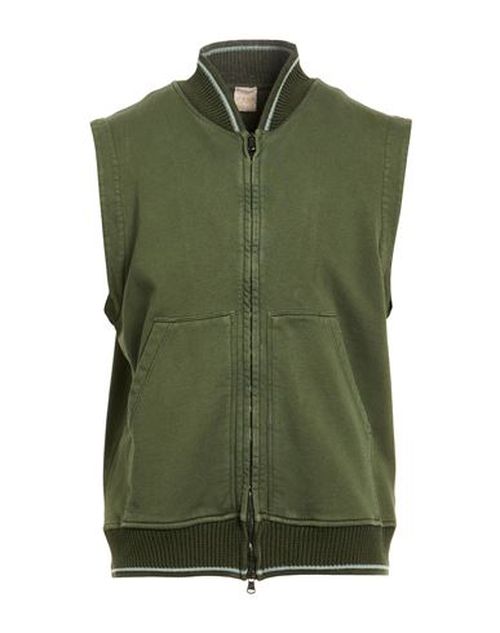 Man Vest Military green Size 36 Cotton