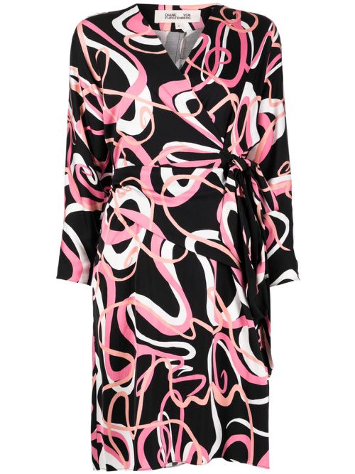 Mikah faux-wrap dress - Multicolour