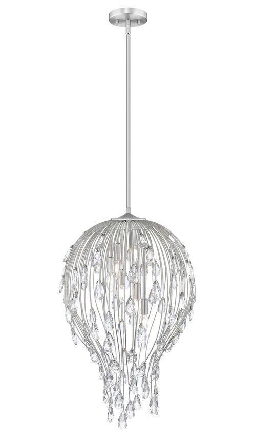 Brushed Nickel Pendant from the Gabriella Collection