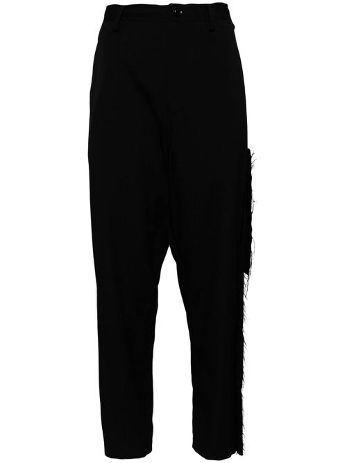 Left side lined trousers - Black