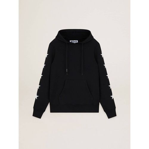 Golden Goose - Black Alighiero Star Collection Sweatshirt With Contrasting White Stars, Man