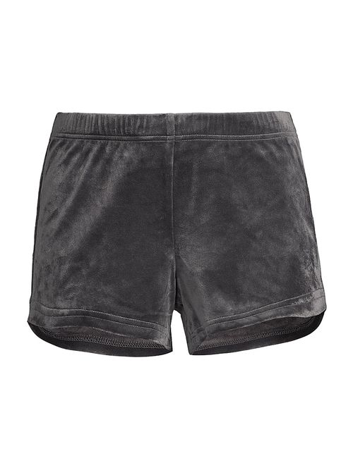 Women's Valerius Velvet Shorts - Ink Black