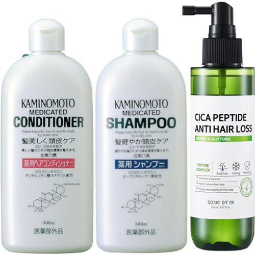 KAMINOMOTO X SOME BY MI Hair Care Shampoo & Conitioner & Toinc Set