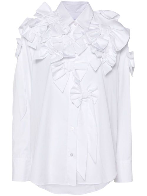 Bow-bouquet shirt - White