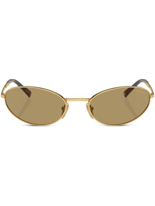 Prada PR A59S oval sunglasses - Gold