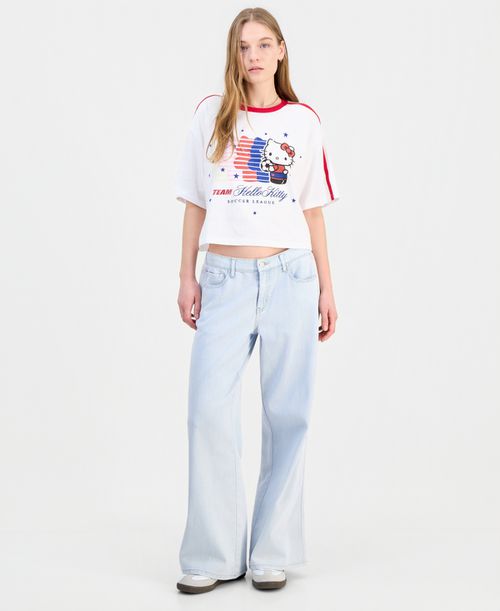 Juniors' Embroidered Wide-Leg Jeans - Osvaldo