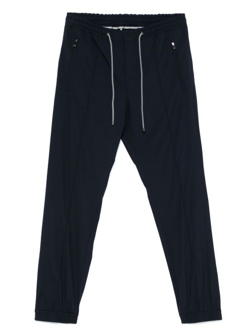 Drawstring straight-leg trousers - Blue